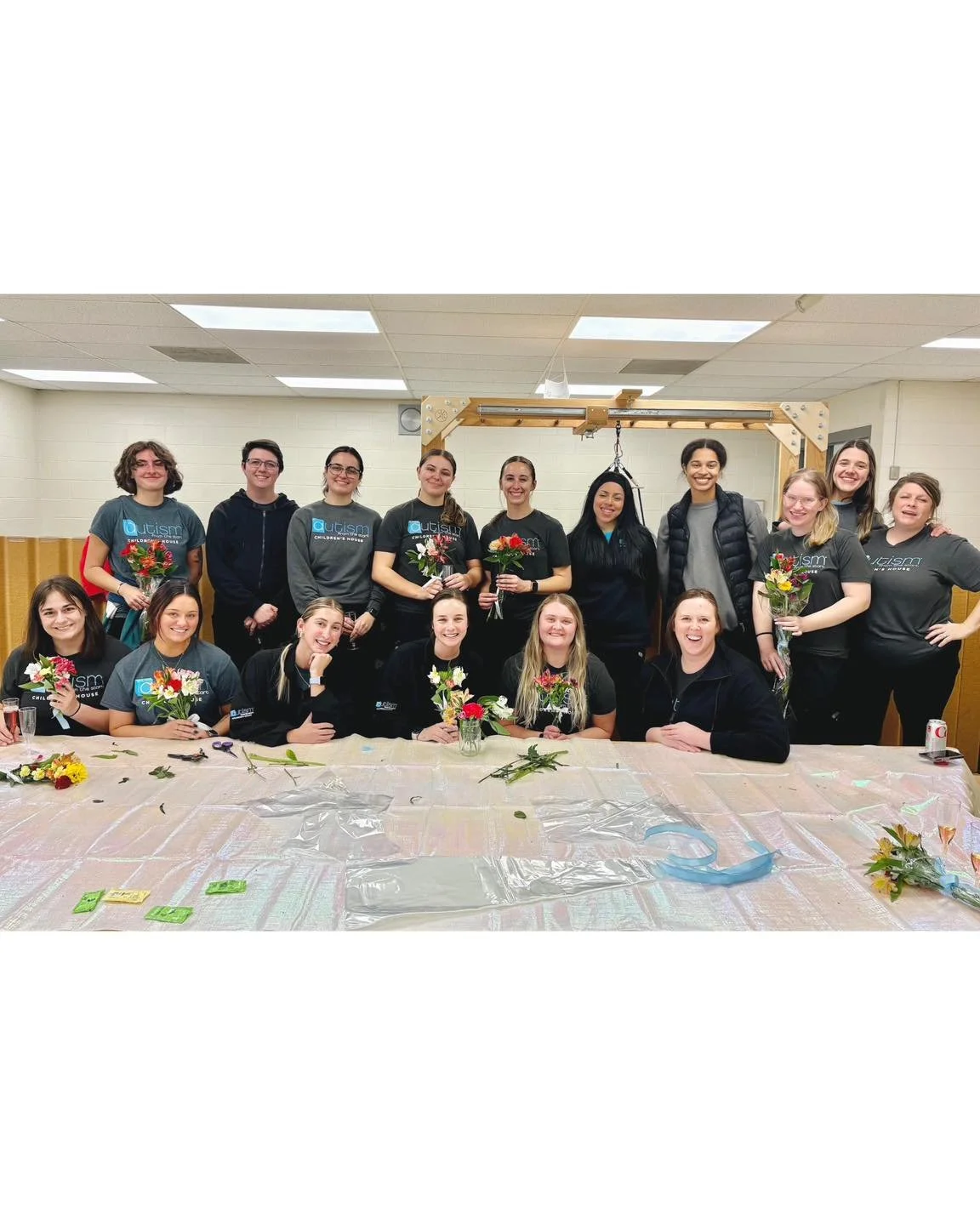 Our AFTS crew spent the afternoon bonding, laughing, and creating the cutest flower bouquets! A little creativity was the perfect way to end the day! 💐🥂#AutismFromTheStart #AFTSFamily #EmployeeAppreciation #FallFun #SmilesAllAround