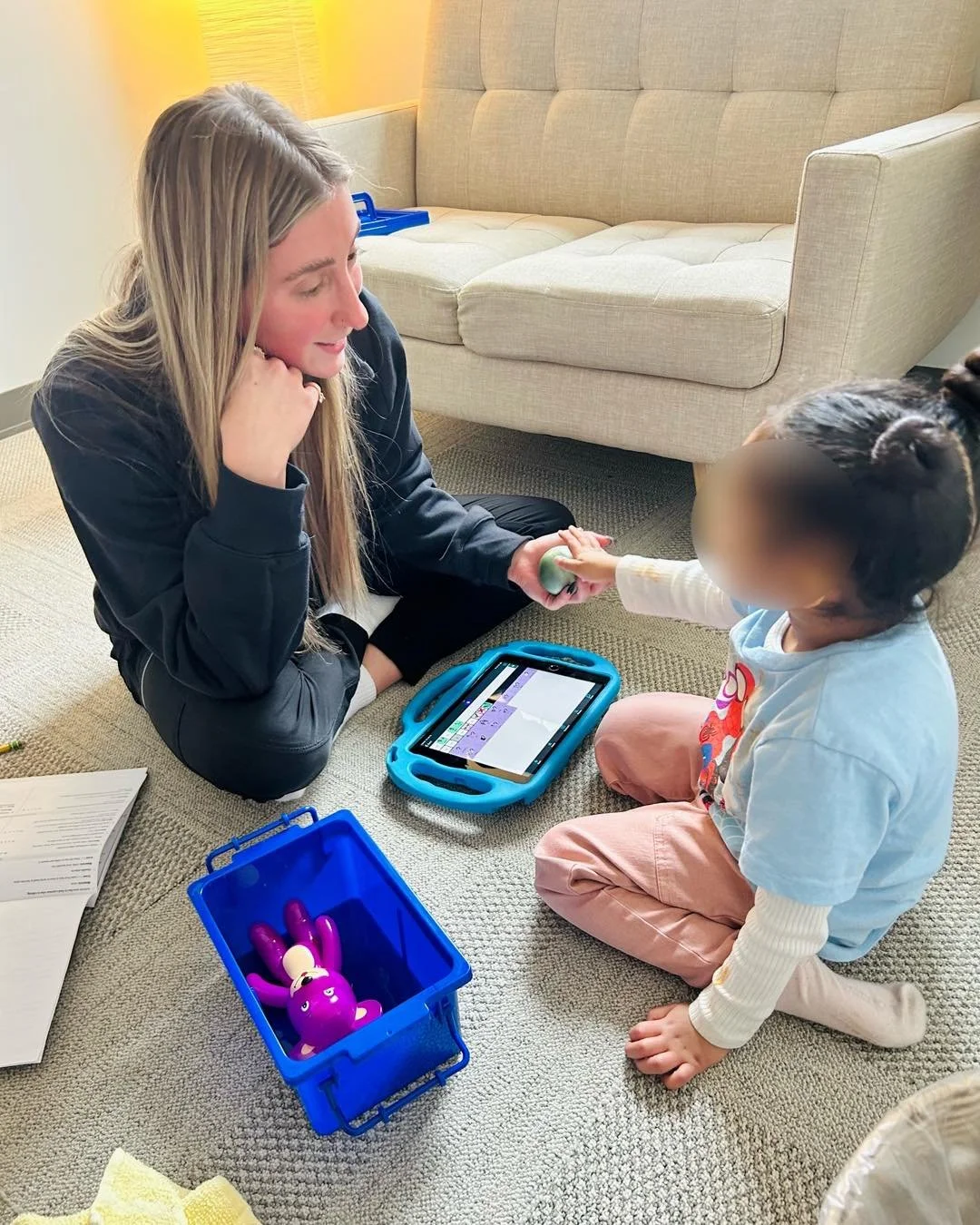 Supporting communication from the start! 💬 At AFTS, our Speech-Language Pathologist helps our kiddos find their voice through words, gestures, and AAC, recognizing and honoring all meaningful communication! ✨🤍 #AutismFromTheStart #SpeechLanguagePat