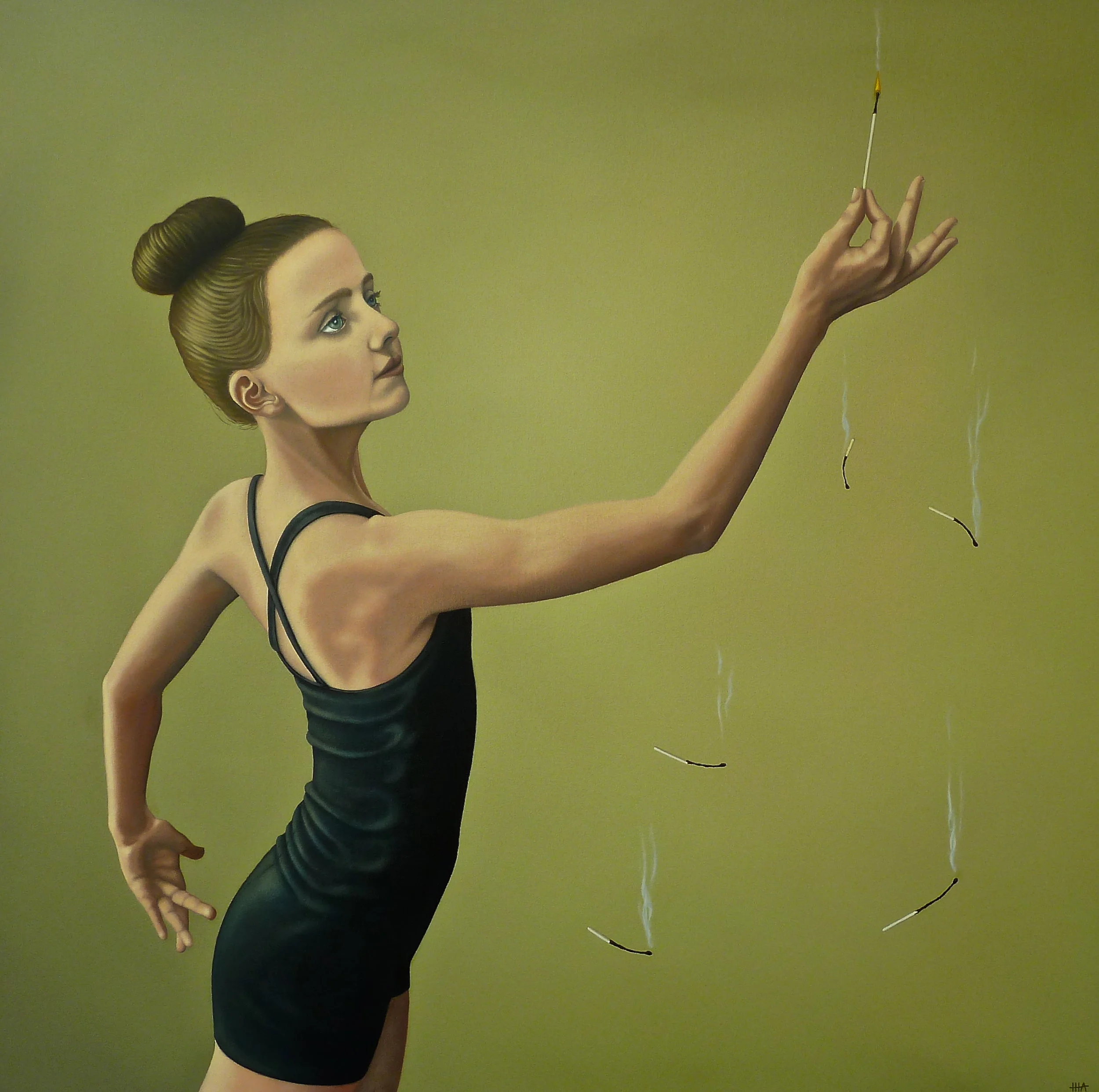   Playing With Fire , 2013, acrylic on canvas, 910 x 910mm 