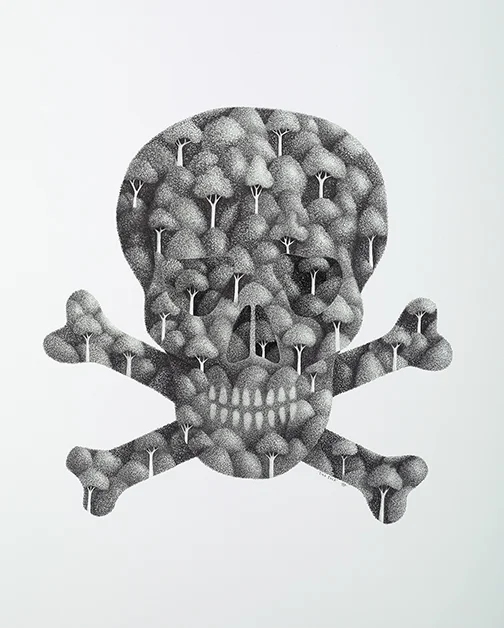 Tick tock, 2017, pencil on paper, 500 x 700mm