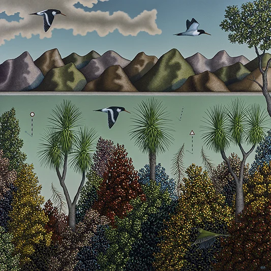 Forty winks and the pleasure garden, 2018, acrylic on canvas