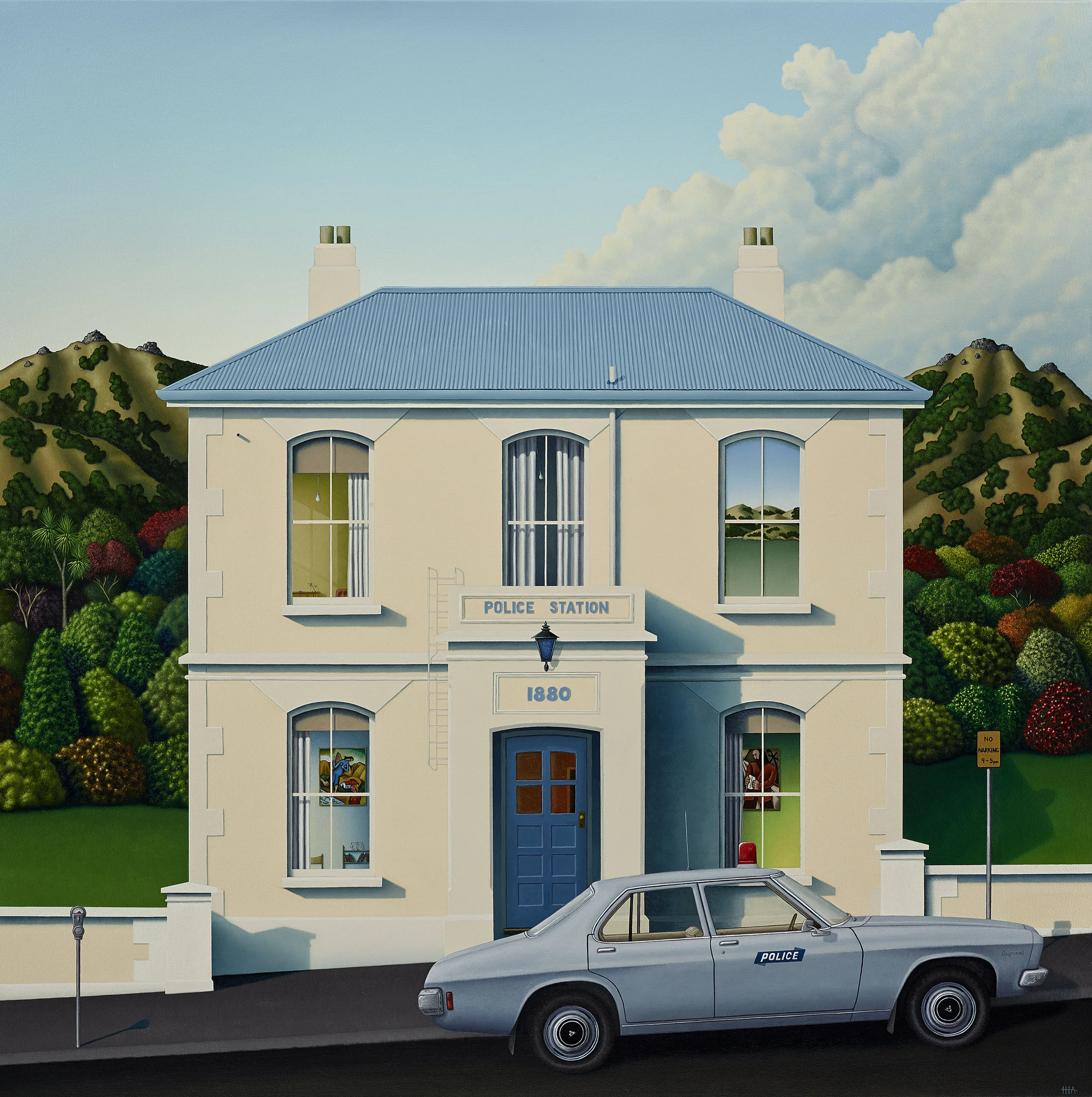 Cops and robbers, 2014, acrylic on canvas, 1010 x 1010mm