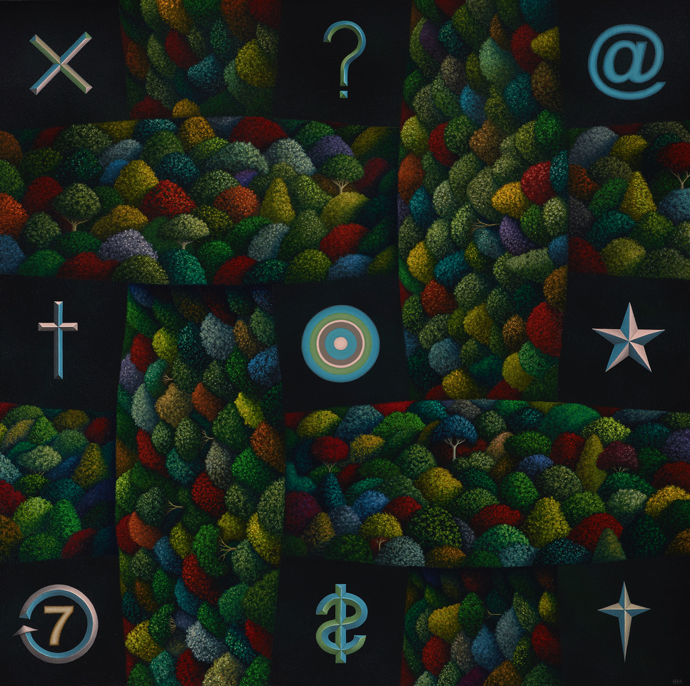Hashtag win-win, 2016, acrylic on canvas, 910 x 910mm