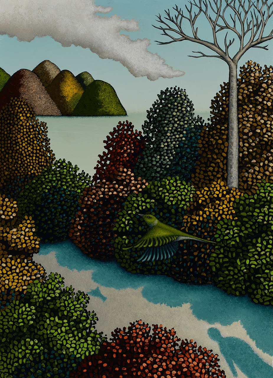 Mystery and melancholy of a path - #2 , 2019, acrylic on board, 150 x 210mm
