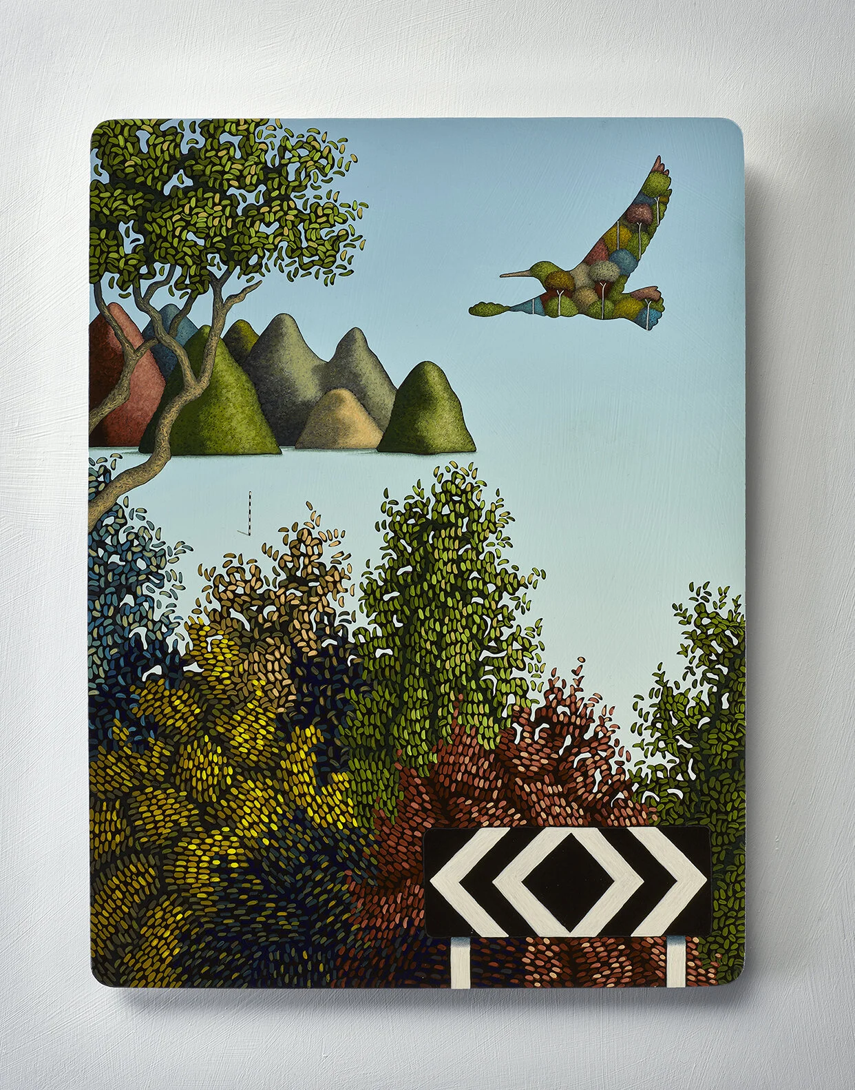 Losing my edge , 2019, acrylic on board, 300 x 400mm