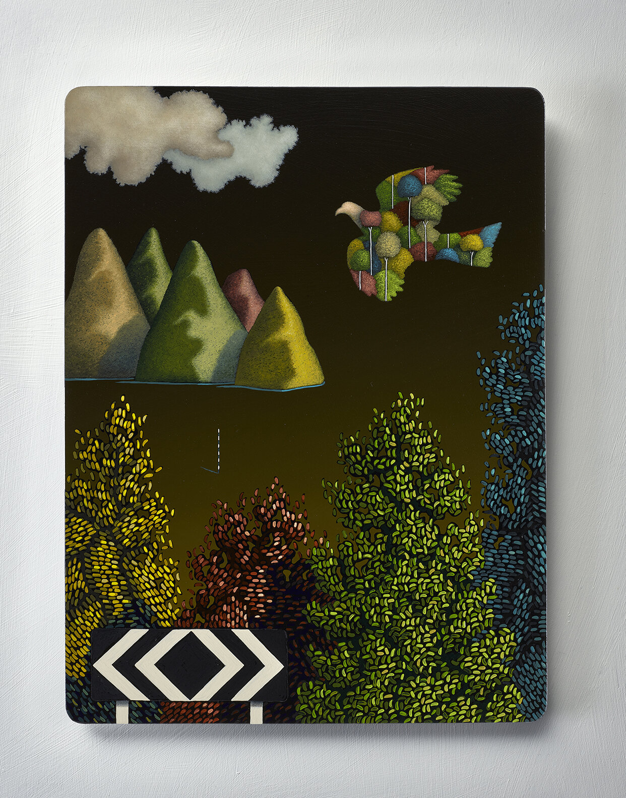 Golden Brown , 2019, acrylic on board, 300 x 400mm