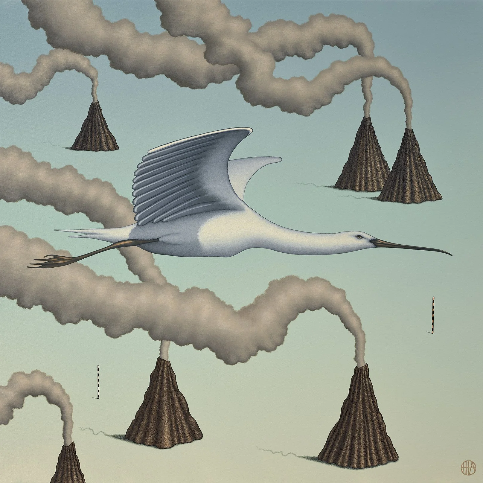    Headwind #8 - Cauldron  , 2024, acrylic on canvas, 600 × 600mm 