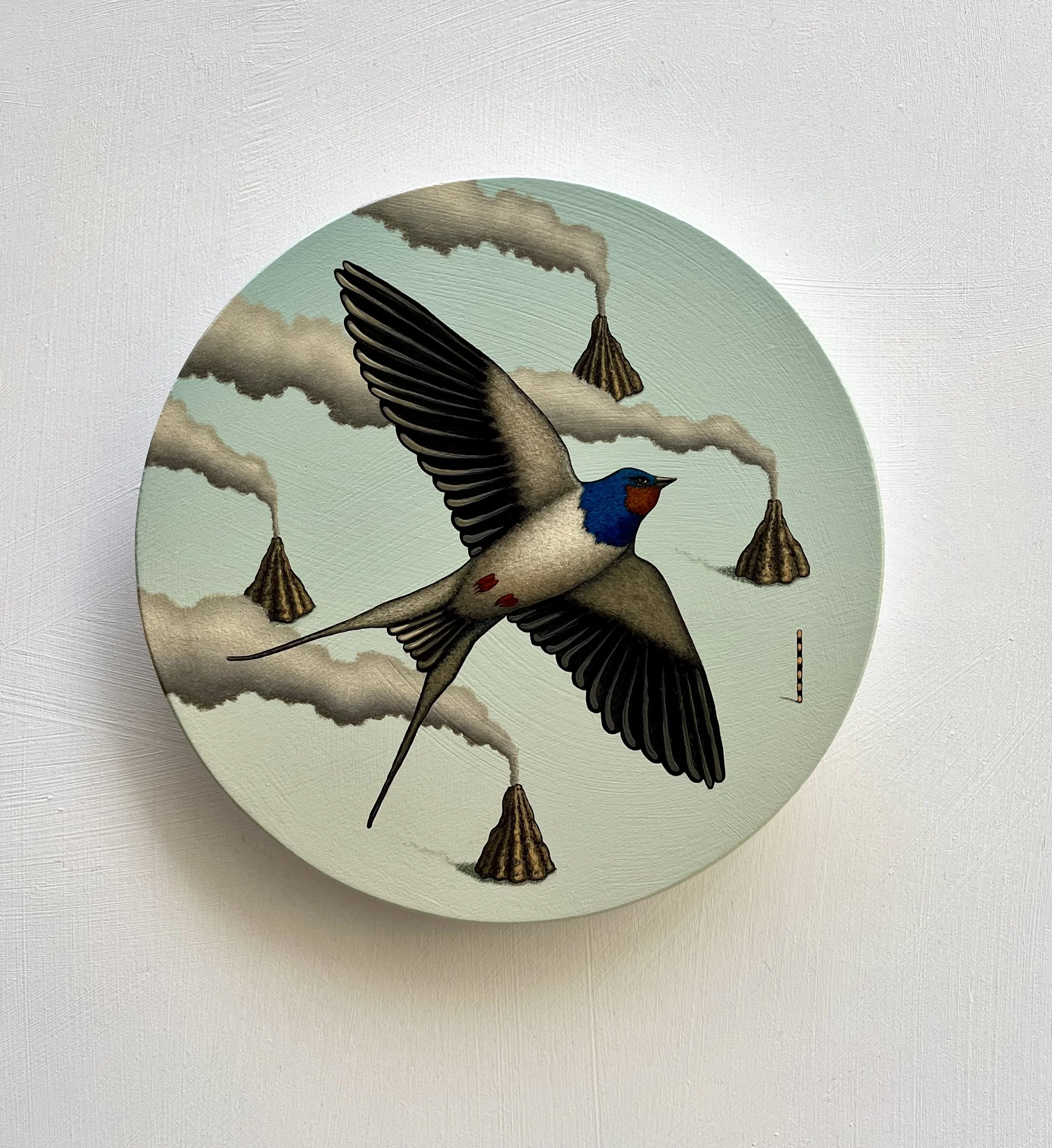  Headwind #3 - Warou, 2024, acrylic on gessoed raised board, 200mm. 