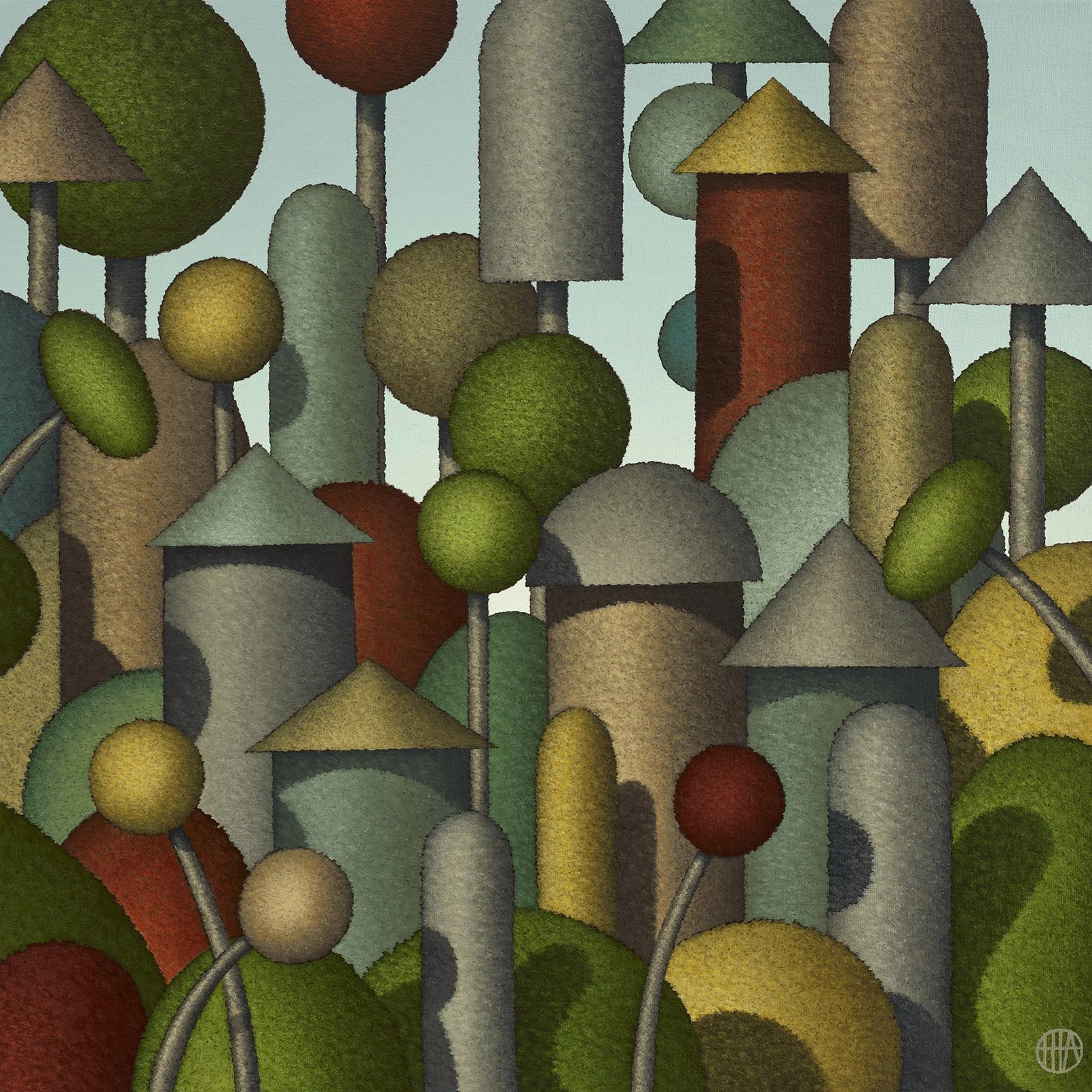    Songs from Suburbia, Loop the Loop  , 2025, acrylic on canvas, 400 ×400mm. 