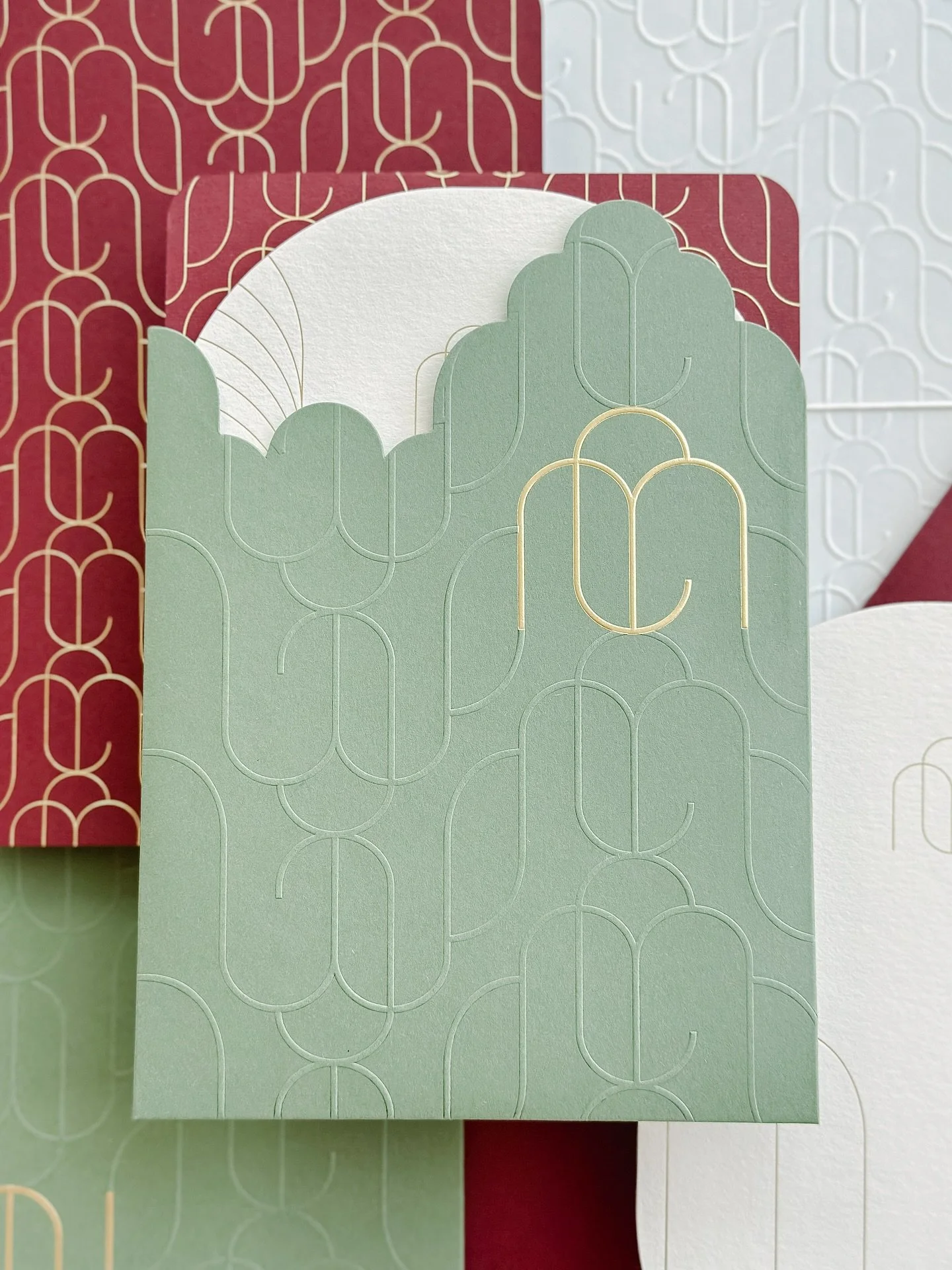 For C &amp; M, their shared monogram is more than just a logo &mdash; we incorporated the shapes of &lsquo;water&rsquo; and &lsquo;mountain&rsquo; into the design as it represented their Chinese names. Then it became a pattern that became the foundat