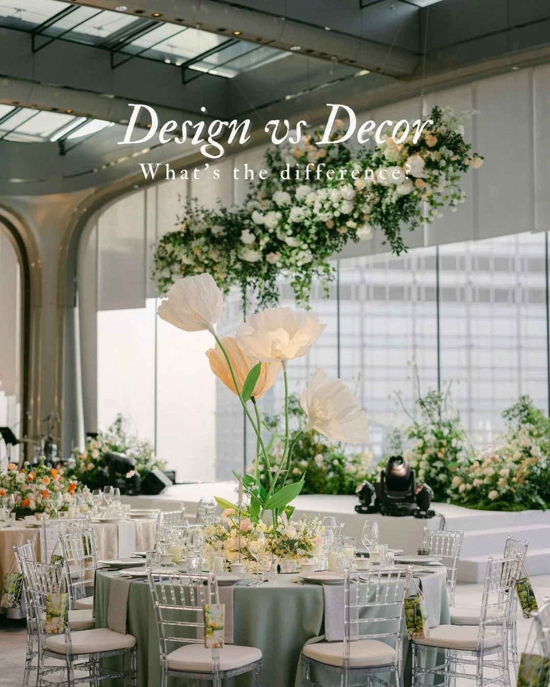 Sometimes couples ask me:
&ldquo;Is wedding design the same as decor?&rdquo;
⠀⠀⠀⠀⠀⠀⠀⠀⠀
They&rsquo;re not the same.
⠀⠀⠀⠀⠀⠀⠀⠀⠀
Decor is what you see - the florals, the details, the finishing touches.
⠀⠀⠀⠀⠀⠀⠀⠀⠀
Design is what makes everything make sense