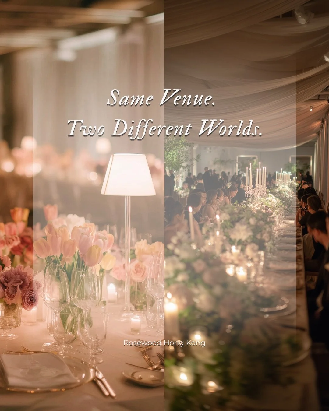 Two weddings at Rosewood Hong Kong. Same ballroom. Two completely different worlds.
⠀⠀⠀⠀⠀⠀⠀⠀⠀
Most couples want their wedding to feel different.
⠀⠀⠀⠀⠀⠀⠀⠀⠀
But the references all come from the same Pinterest and Xiaohongshu boards, so even the beautif
