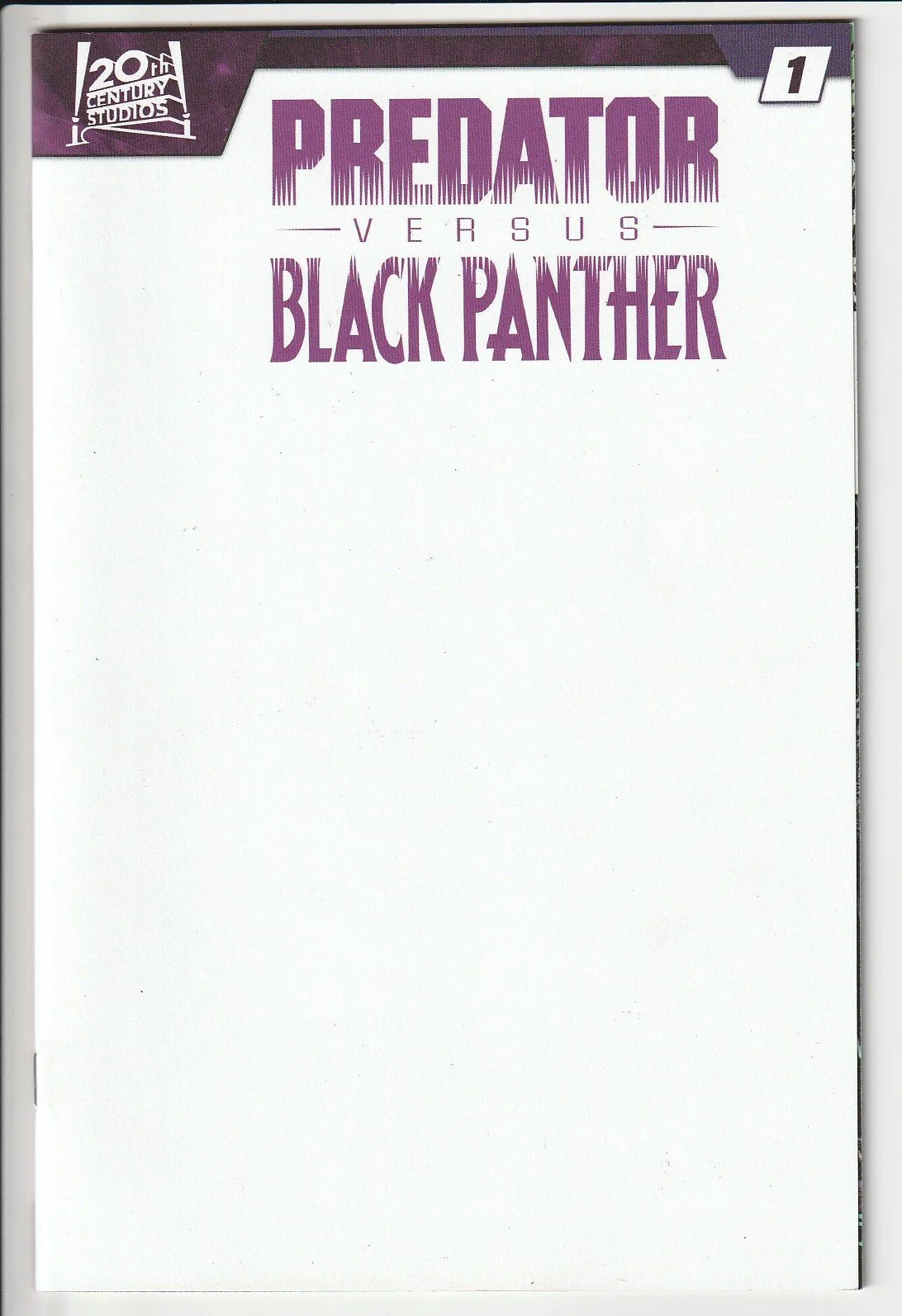 Predator vs Black Panther #1 Blank Cover Variant