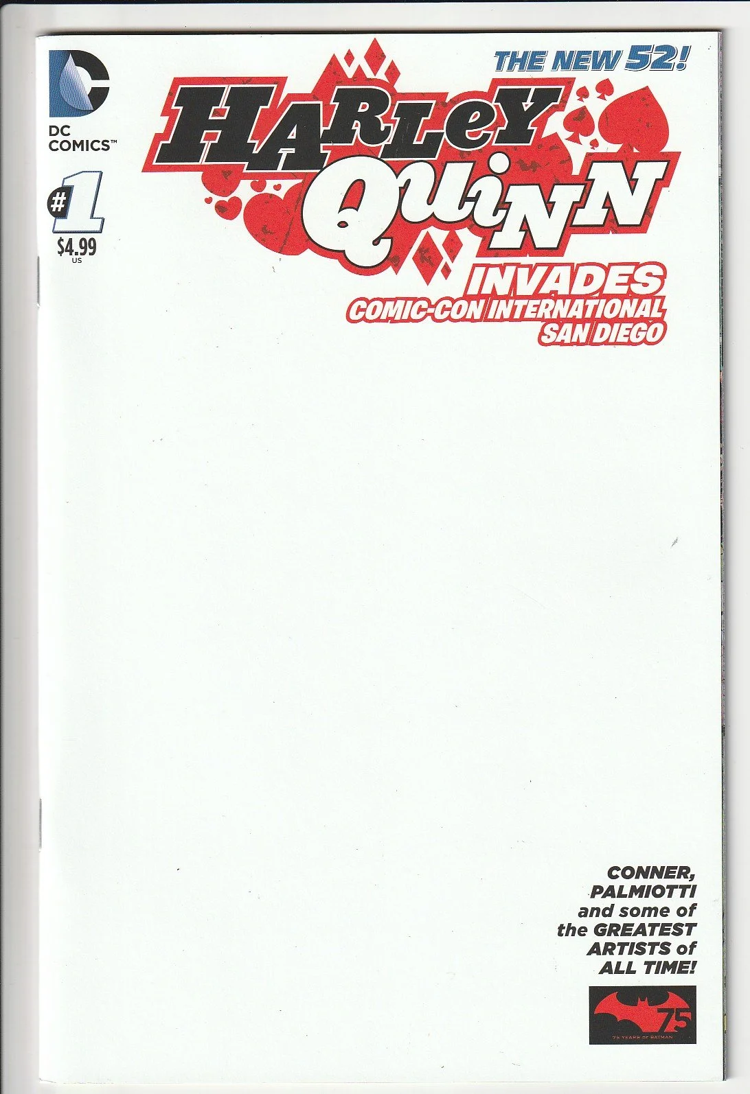 Harley Quinn Invades Comic-Con Blank Cover Variant