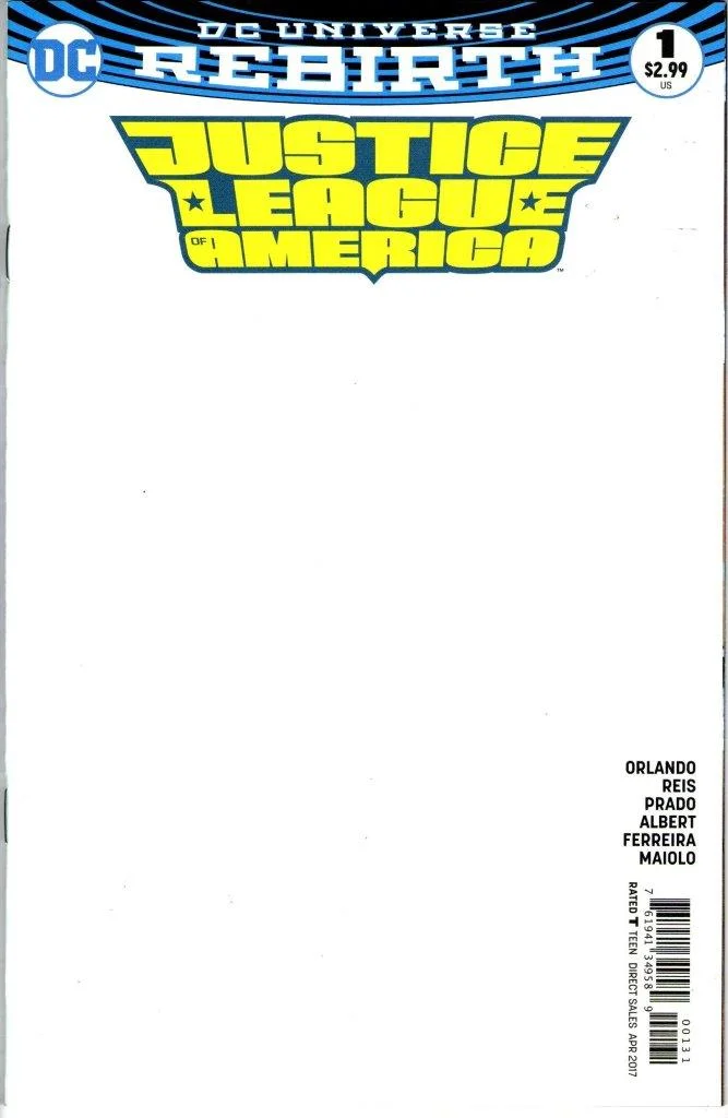 Justice League of America Series 4 #1 Blank Cover Variant