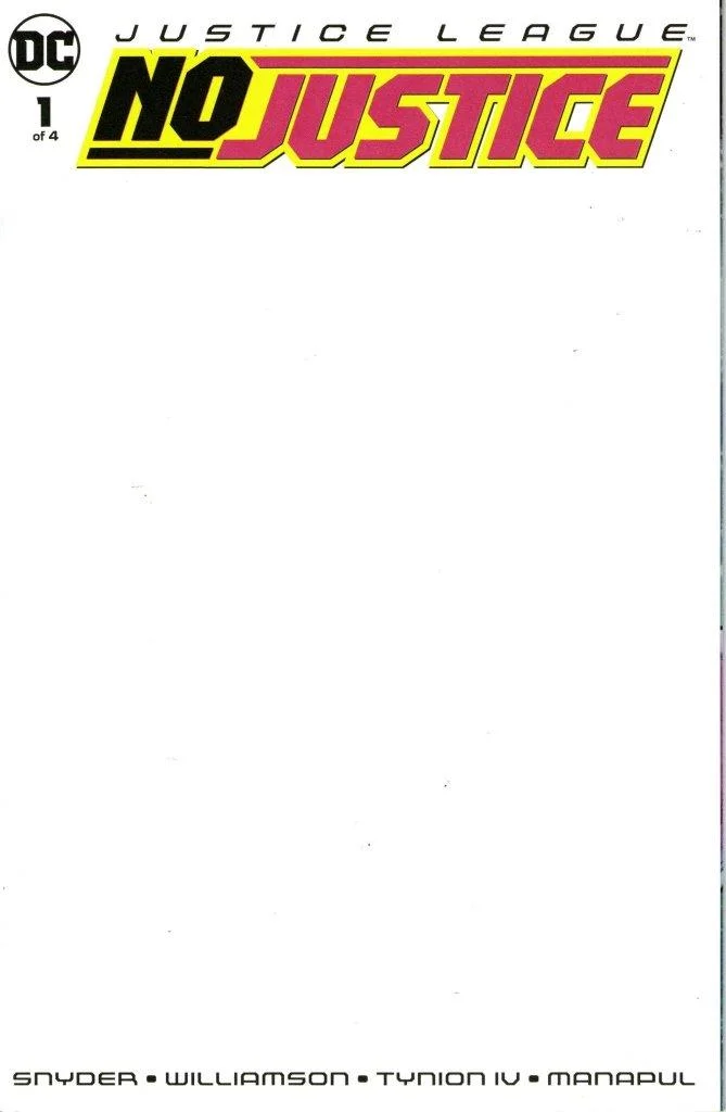 Justice League: No Justice #1 Blank Cover Variant