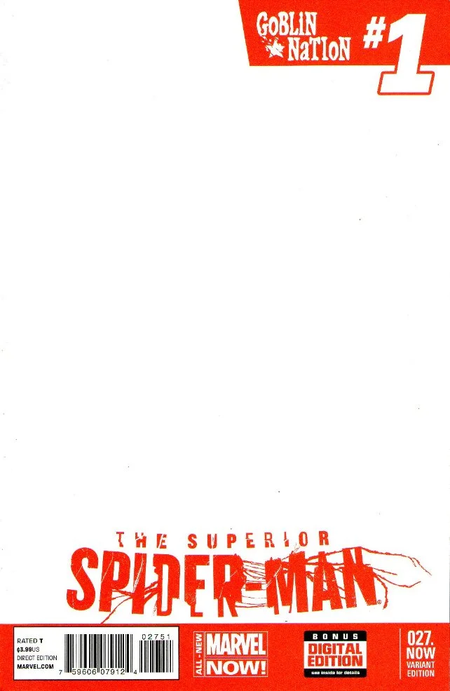 The Superior Spider-Man #27 Blank Cover Variant