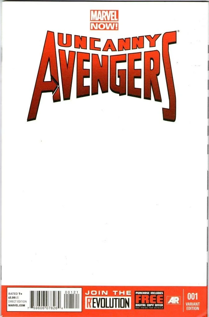 Uncanny Avengers Series 1 #1 Blank Cover Variant