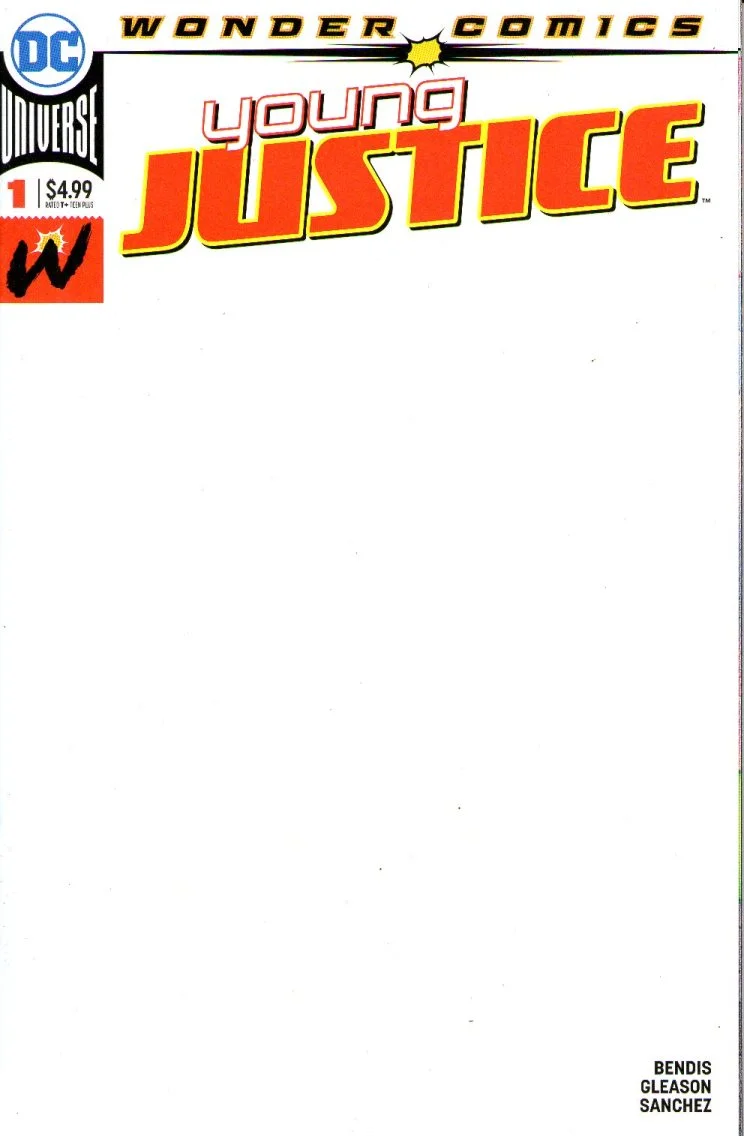 Young Justice Series 3 Blank Cover Variant