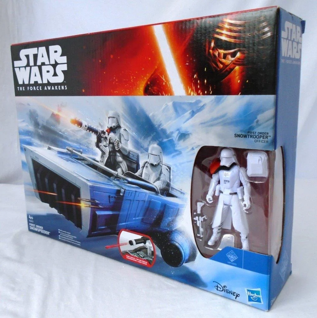 Star Wars Force Awakens Class II Vehicle Snowspeeder First Order Snowtrooper