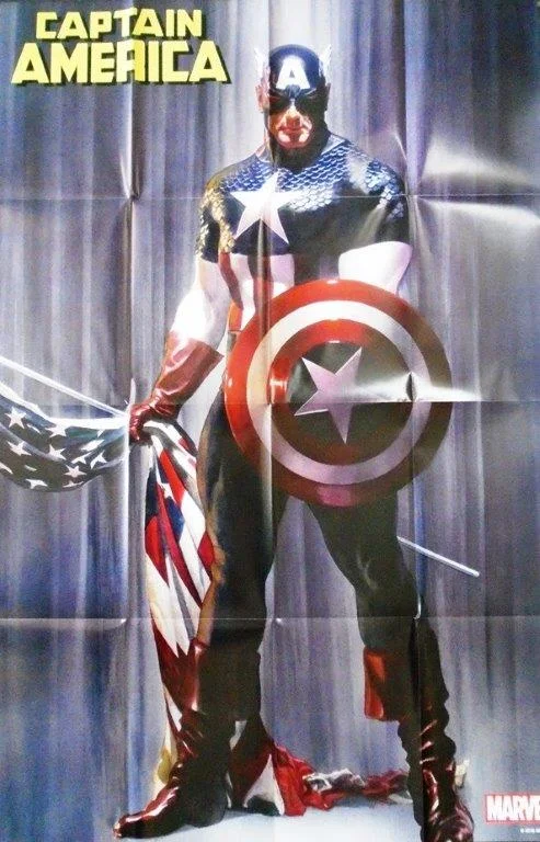Captain America Full Figure Alex Ross Folded Promo Poster