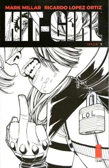 Hit-Girl Series 2 #1 Black + White Variant