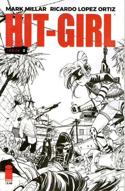 Hit-Girl Series 2 #2 Black + White Variant