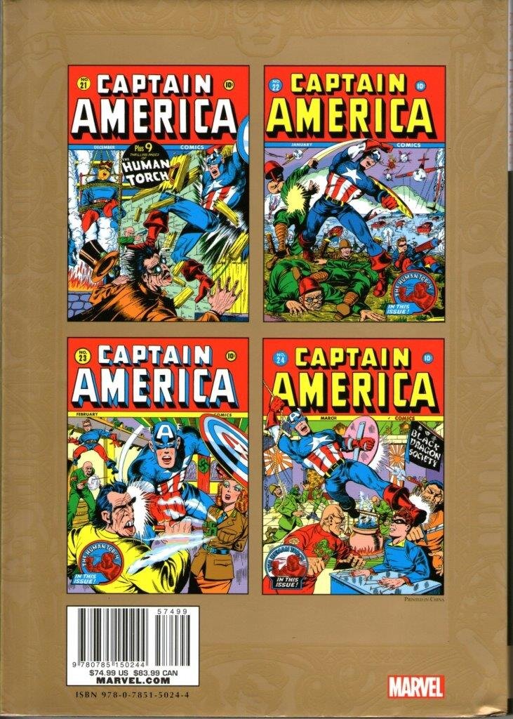 Marvel Masterworks Golden Age Captain America Comics Volume 6 Hc Lucky Target Comics