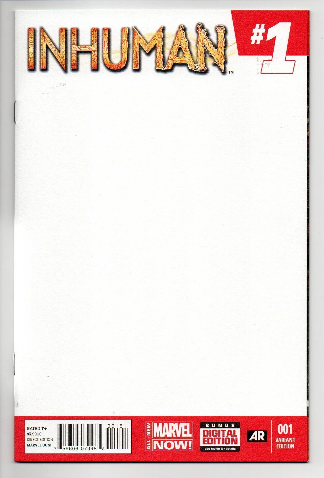 Inhuman #1 Blank Cover Variant