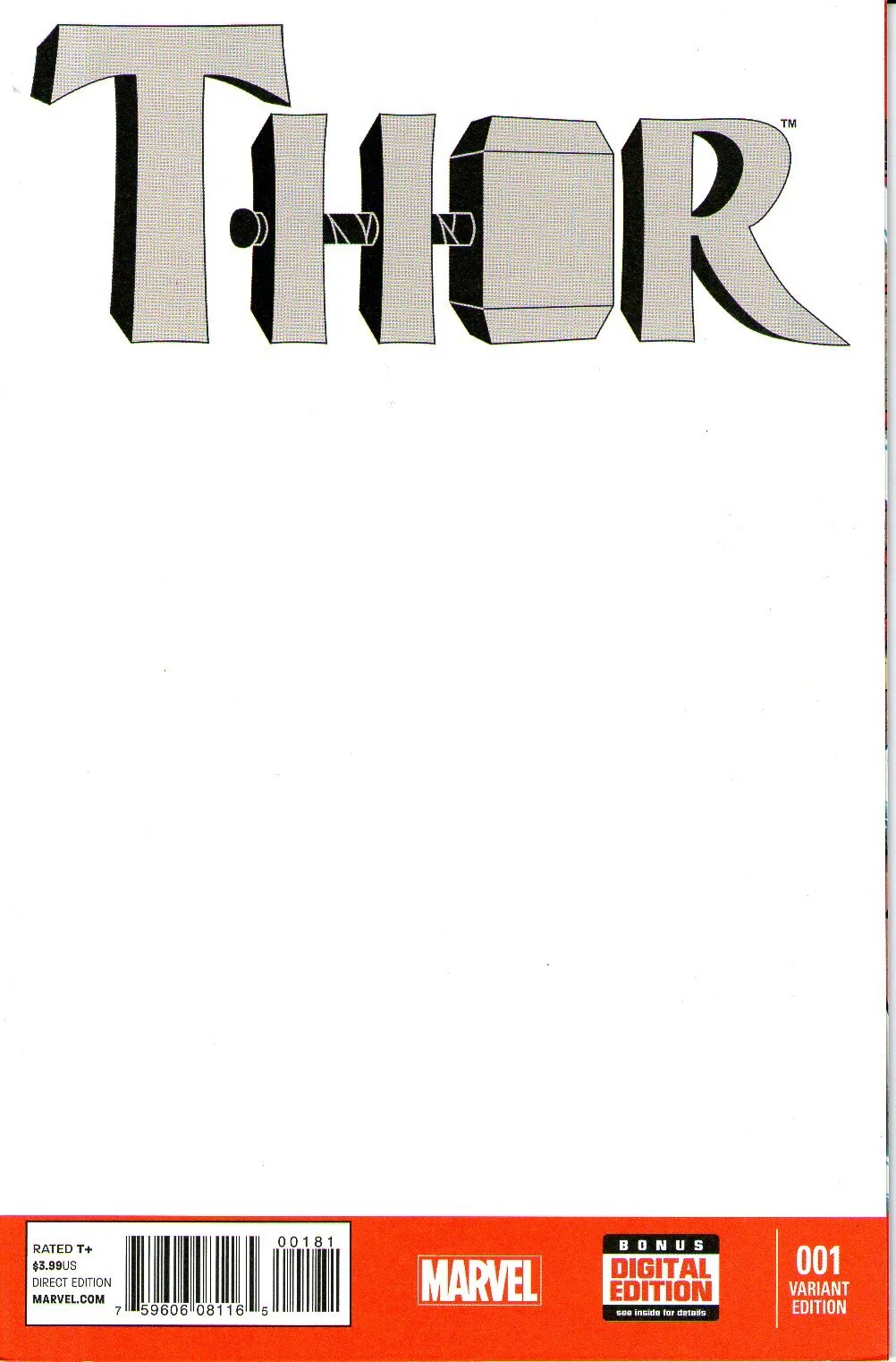 Thor Series 4 #1 Blank Cover Variant