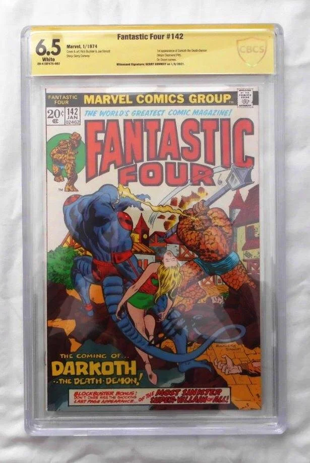 Fantastic Four #142 CBCS 6.5 (Not CGC) Witness Signed Gerry Conway