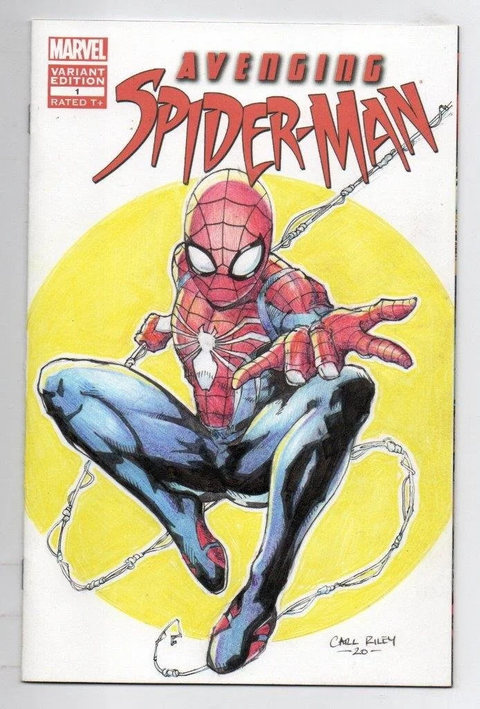 Spider-Man Original Sketch by Carl Riley 2020