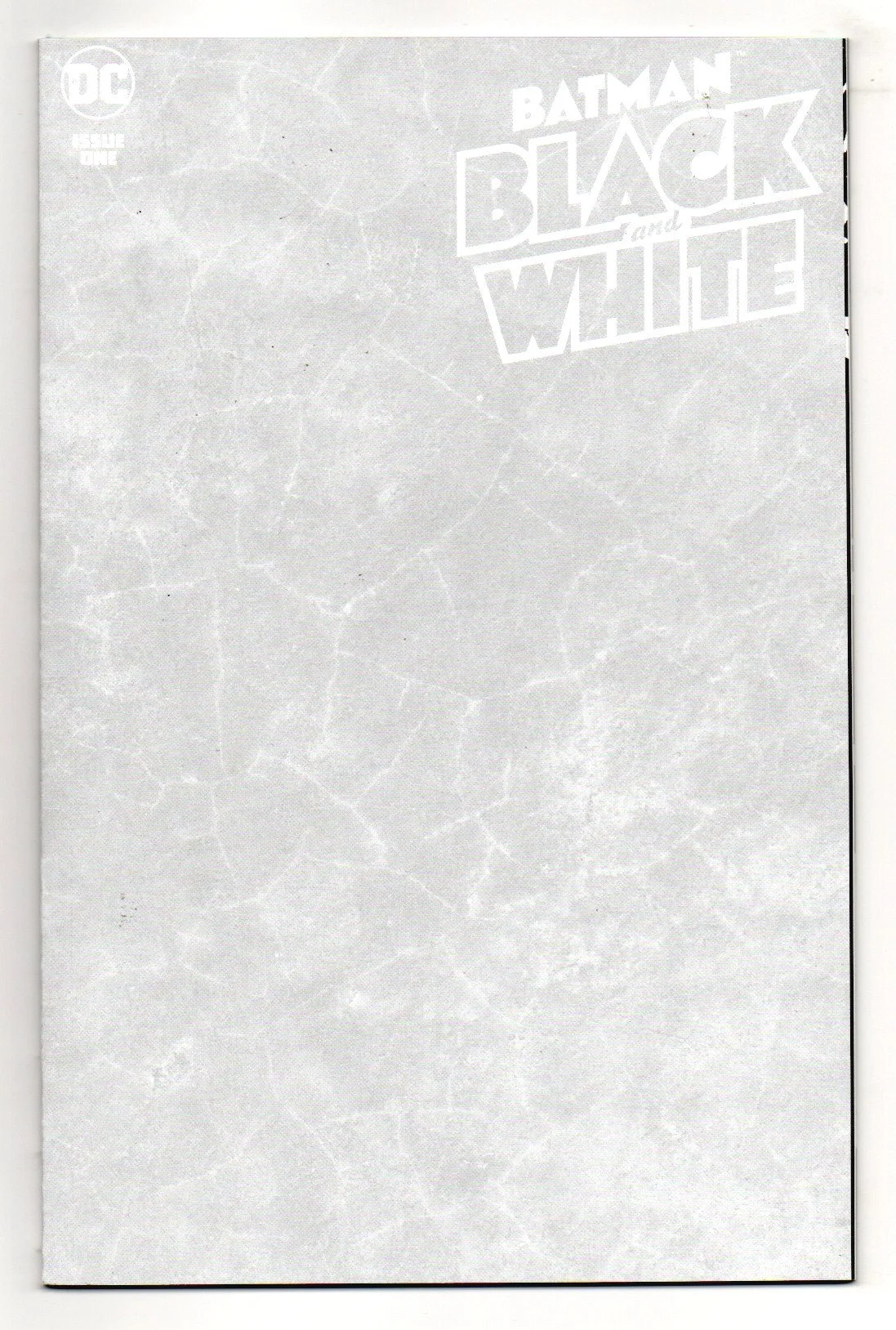 Batman: Black and White #1 Blank Cover Variant