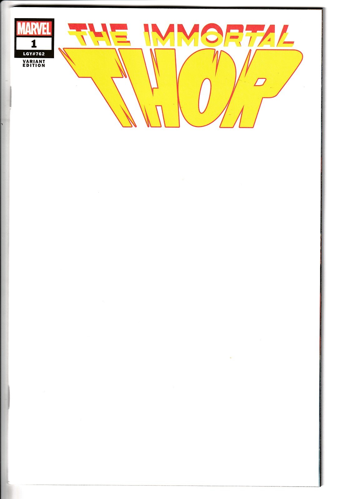 Immortal Thor #1 Blank Cover Variant