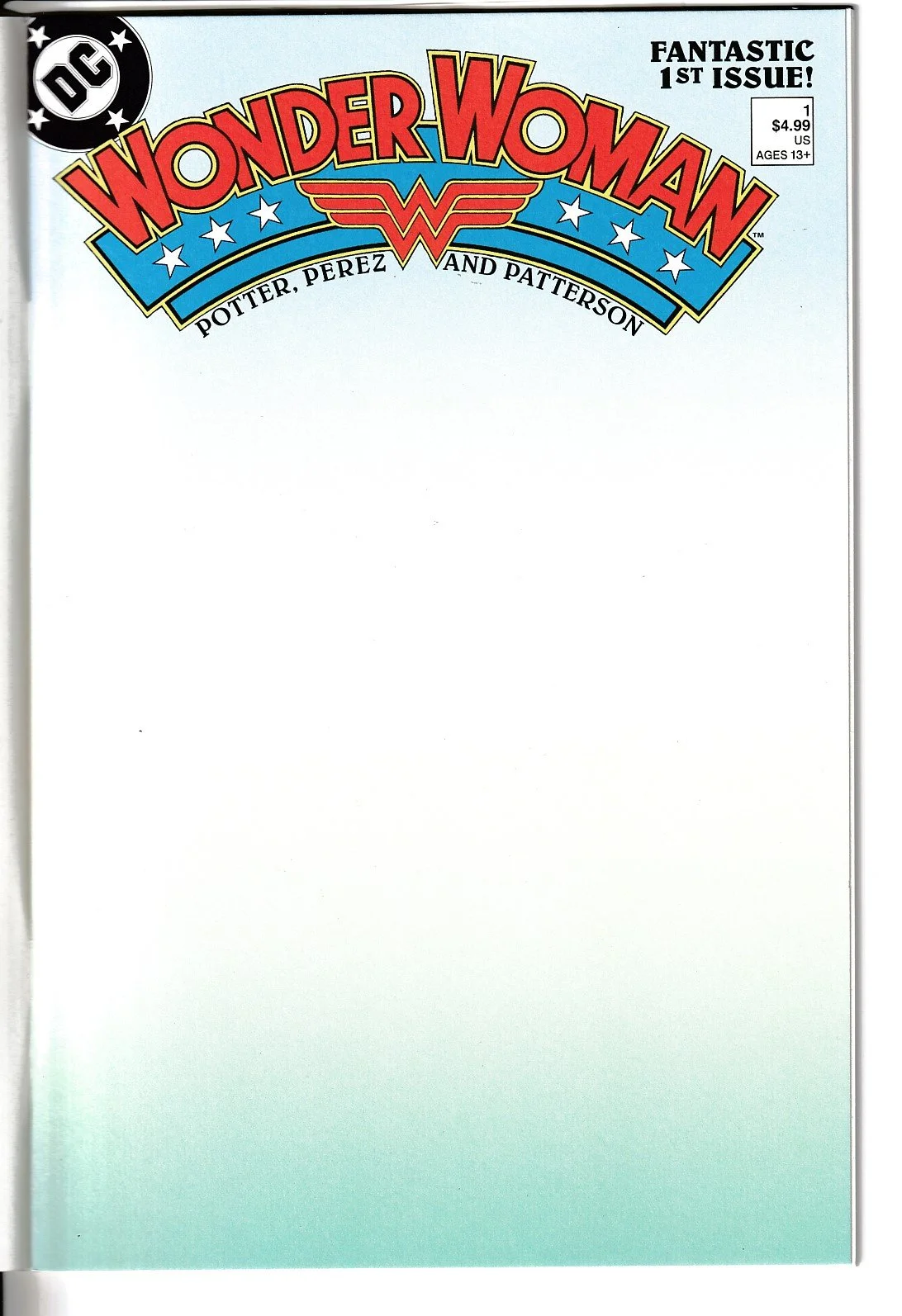 Wonder Woman S2 #1 Facsimilie Blank Cover Variant