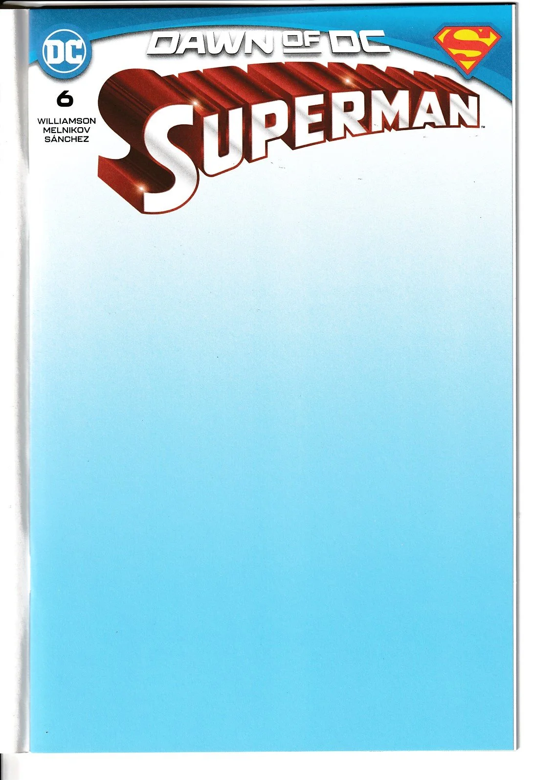 Superman Series 6 #6 Blank Cover Variant