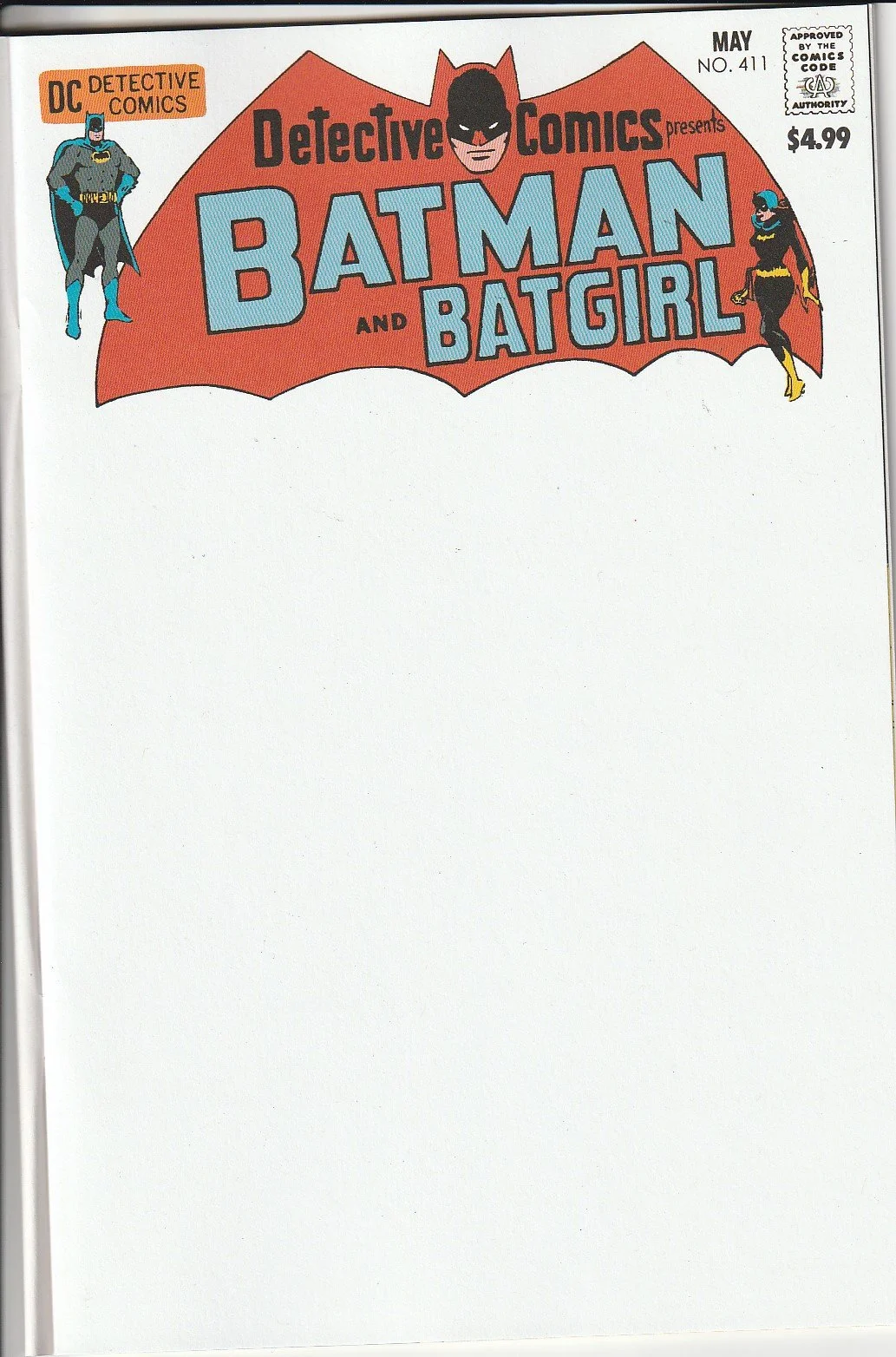 Detective Comics #411 Facsimilie Blank Cover Variant