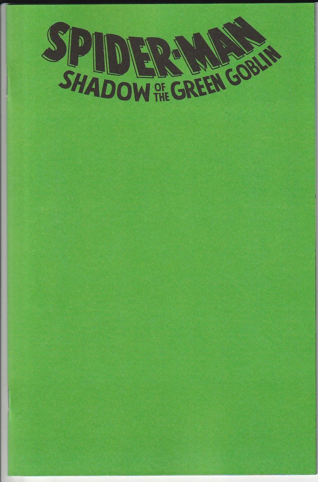 Spider-Man: Shadow of the Green Goblin Blank Variant