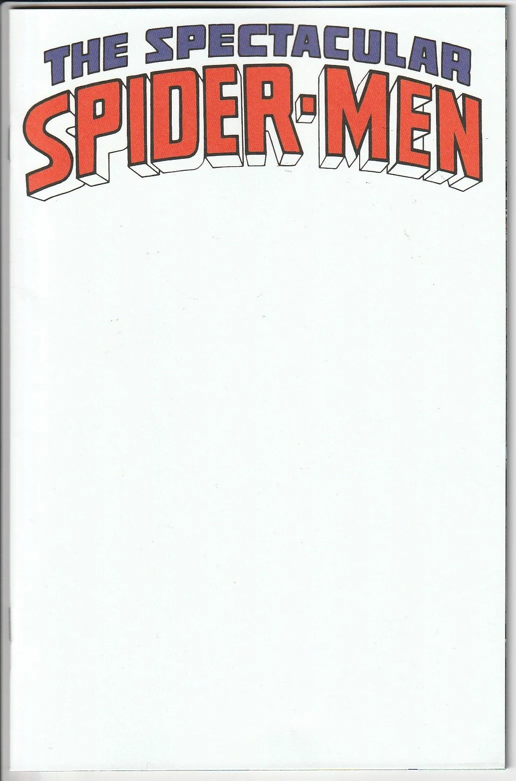 Spectacular Spider-Men #1 Blank Cover Variant