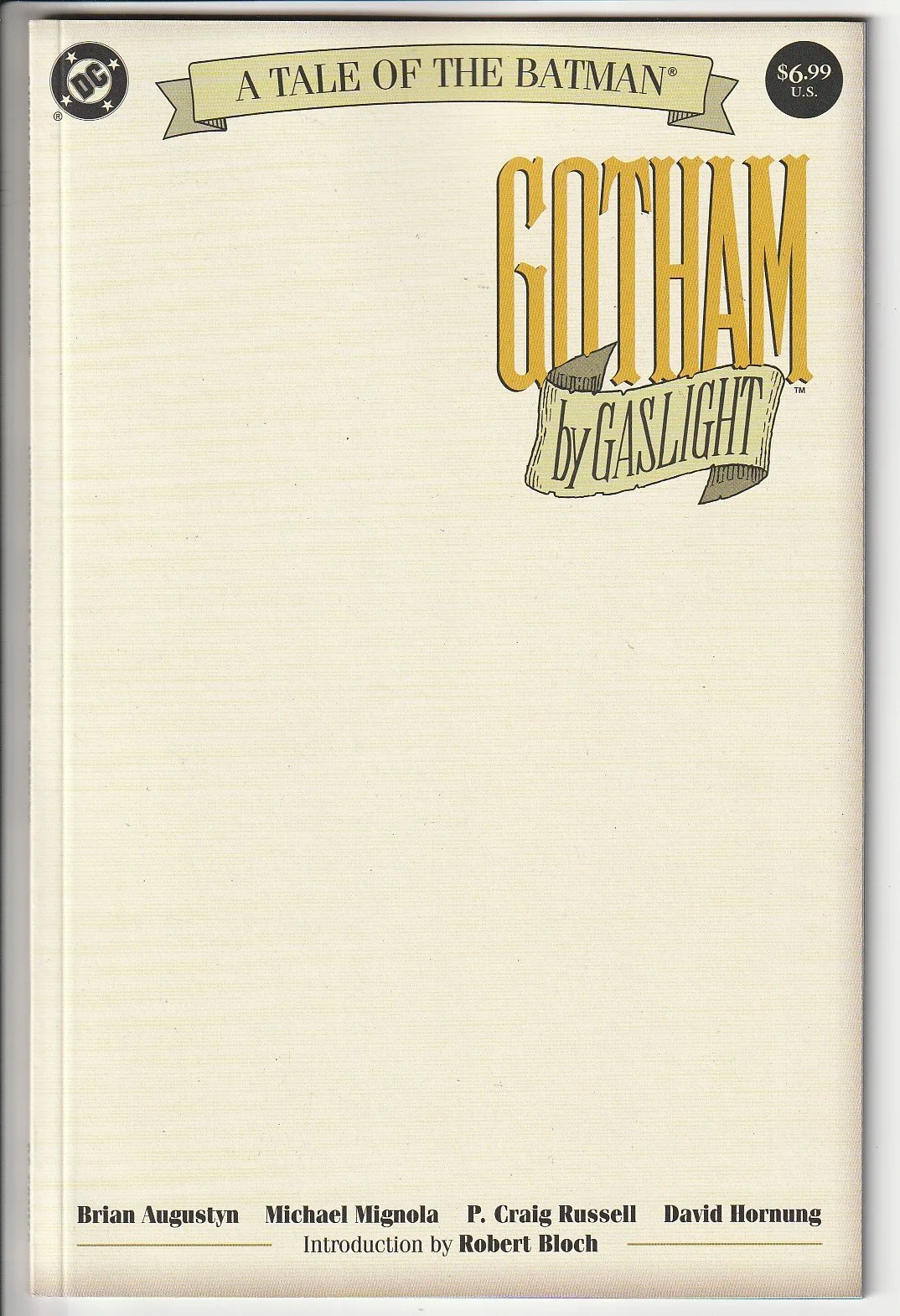 Batman: Gotham By Gaslight Blank Cover Variant