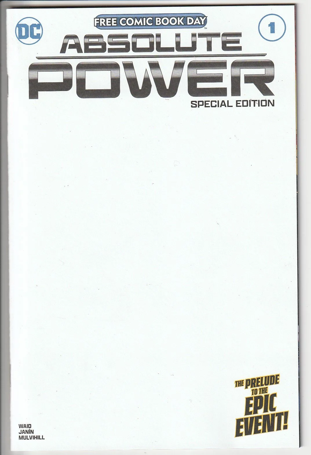 FCBD Absolute Power Special Blank Cover Variant