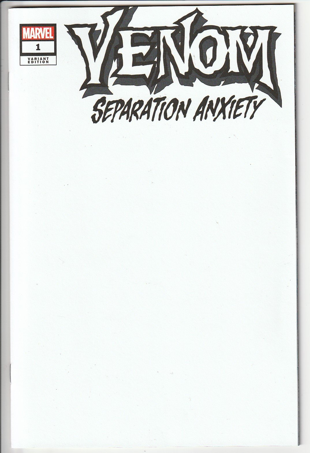Venom: Seperation Anxiety #1 Blank Cover Variant