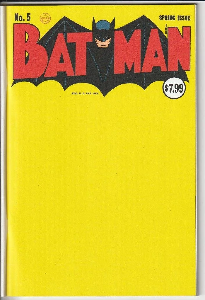 Batman #5 Facsimilie Blank Cover Variant