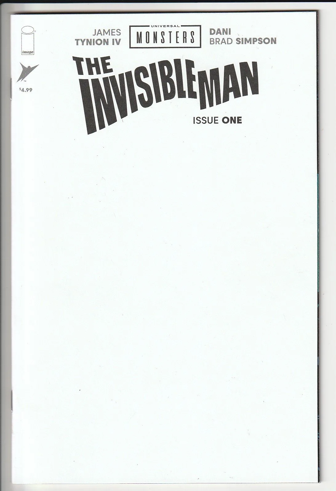 Universal Monsters: The Invisible Man #1 Blank Cover Variant