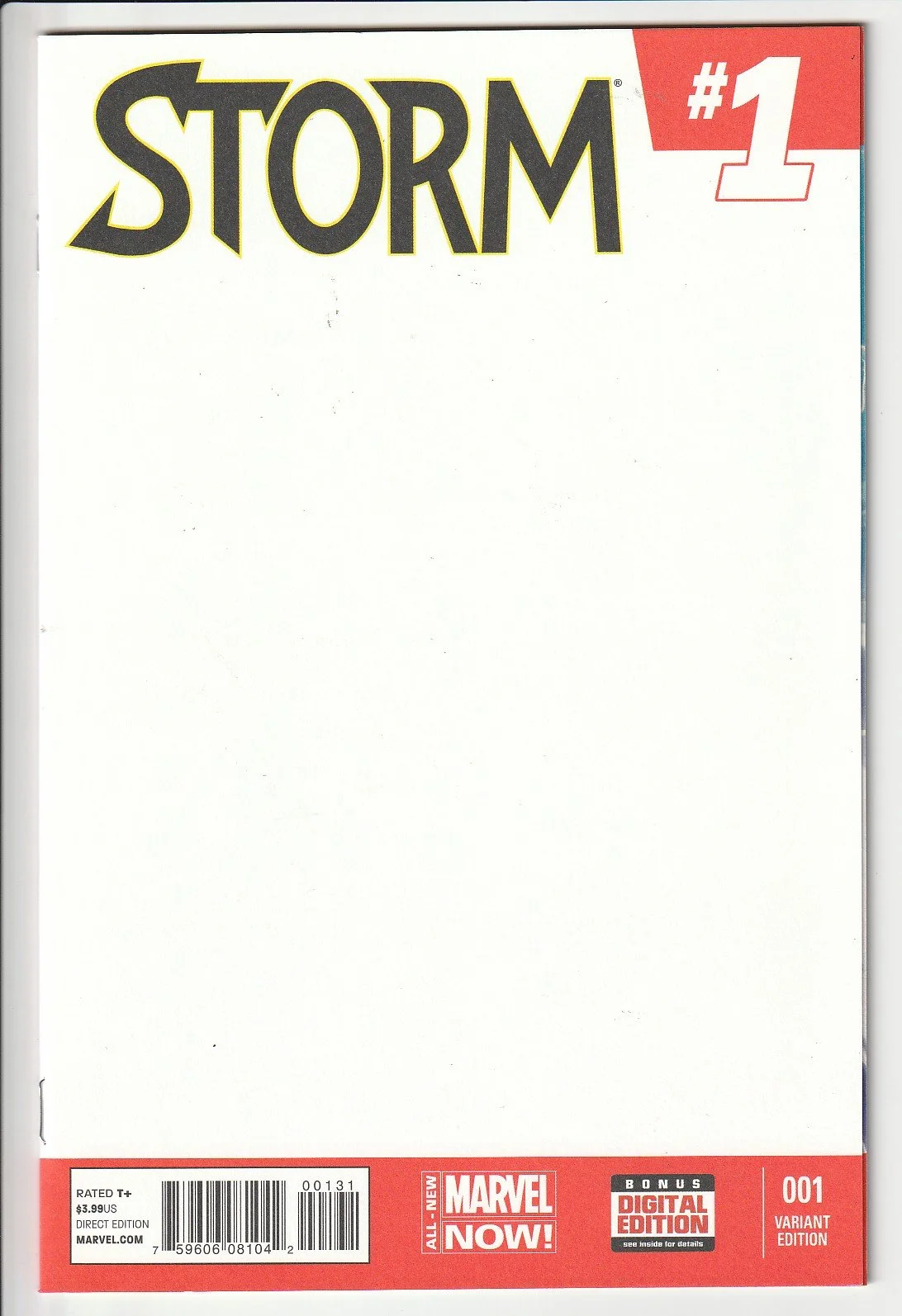 Storm #1 Blank Cover Variant