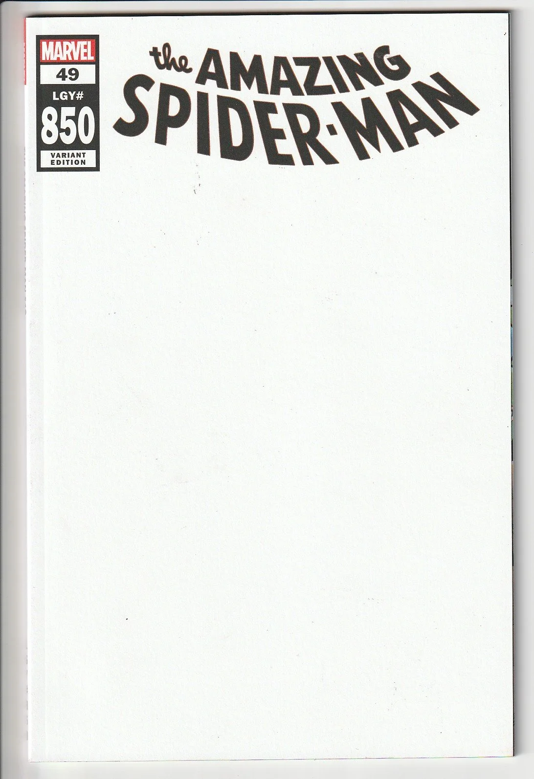 Amazing Spider-Man Series 6 #49 (850) Blank Cover Variant