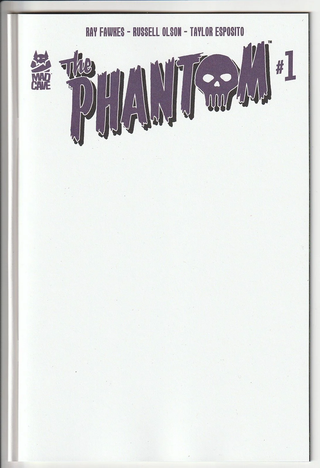 Phantom #1 Blank Cover Variant