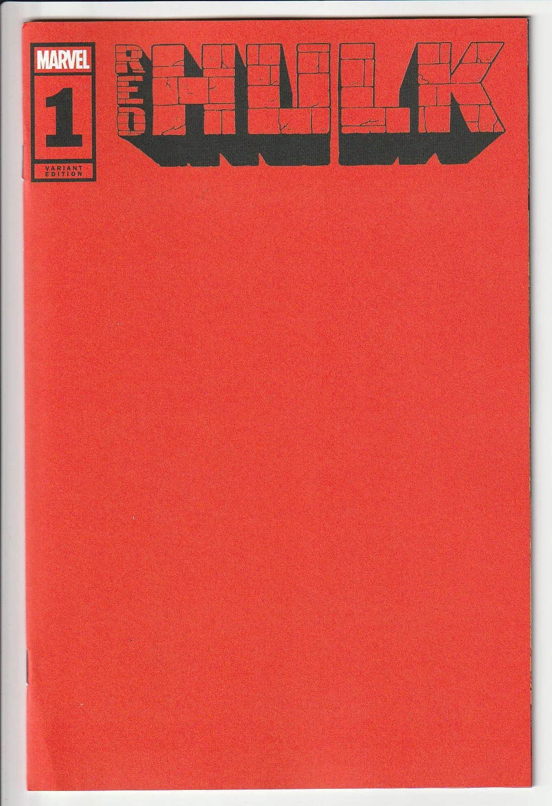 Red Hulk #1 Blank Cover Variant