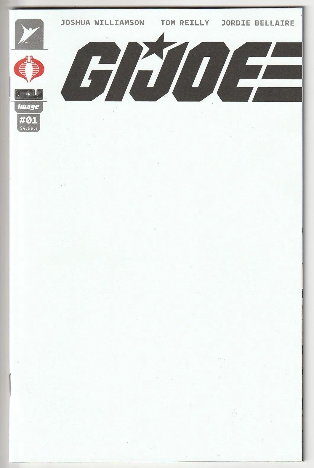 G.I. Joe #1 Blank Cover Variant