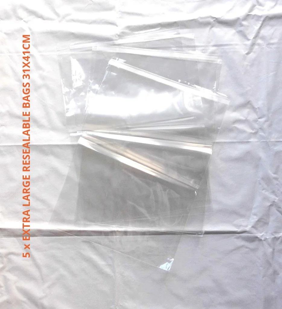 NEW Extra Large Resealable Bags x5 Bundle